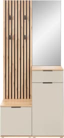 HBZ Simple Garderobe mit Spiegel und Bank kaschmir Bild 2