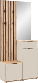 HBZ Simple Garderobe mit Spiegel und Bank kaschmir Bild 3