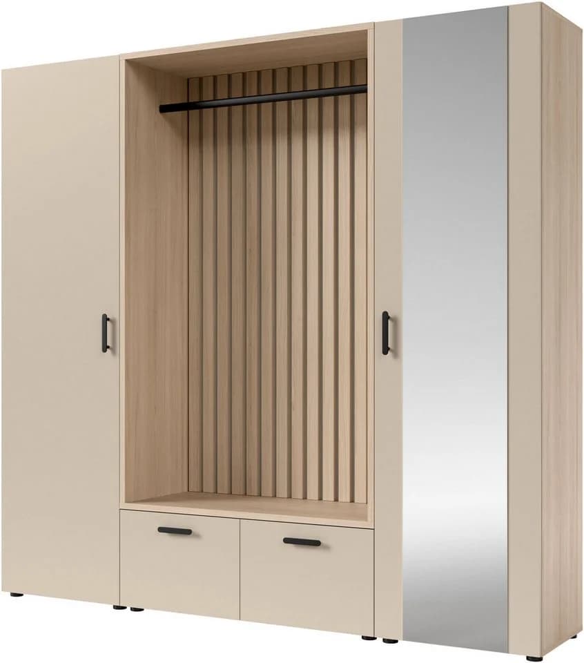 Livetastic Garderobe Eiche Kaschmir Drehtüren - Bild 4