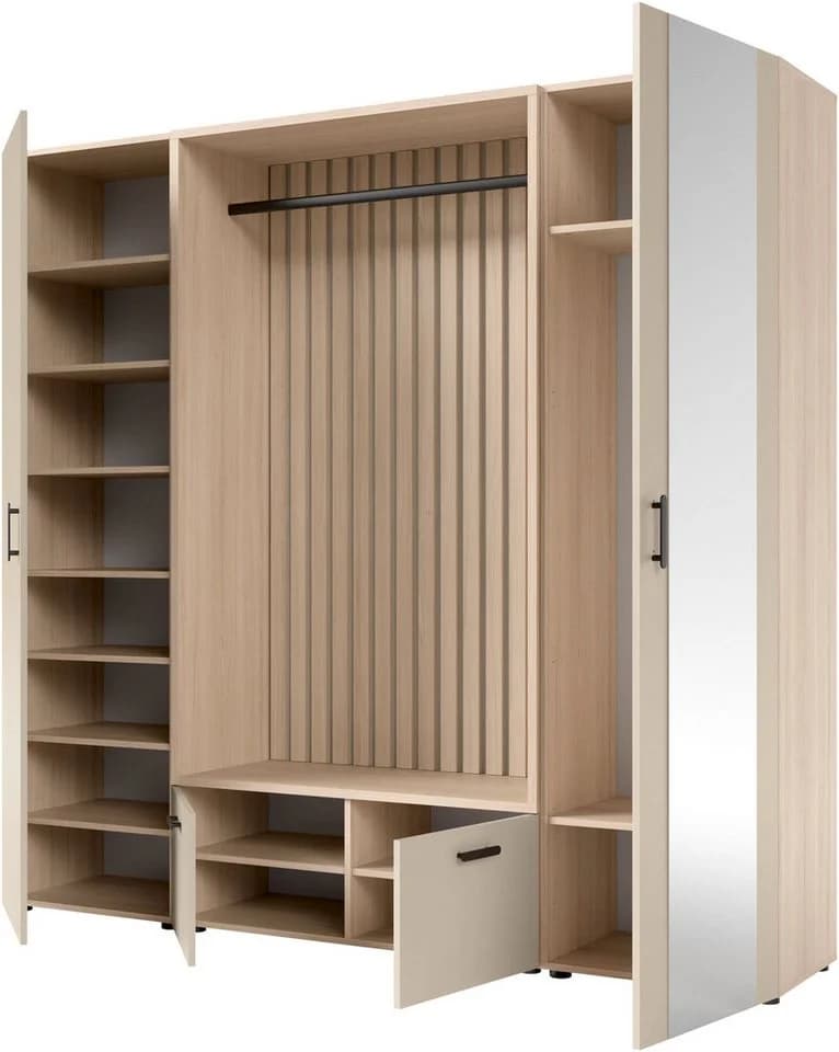 Livetastic Garderobe Eiche Kaschmir Drehtüren - Bild 5