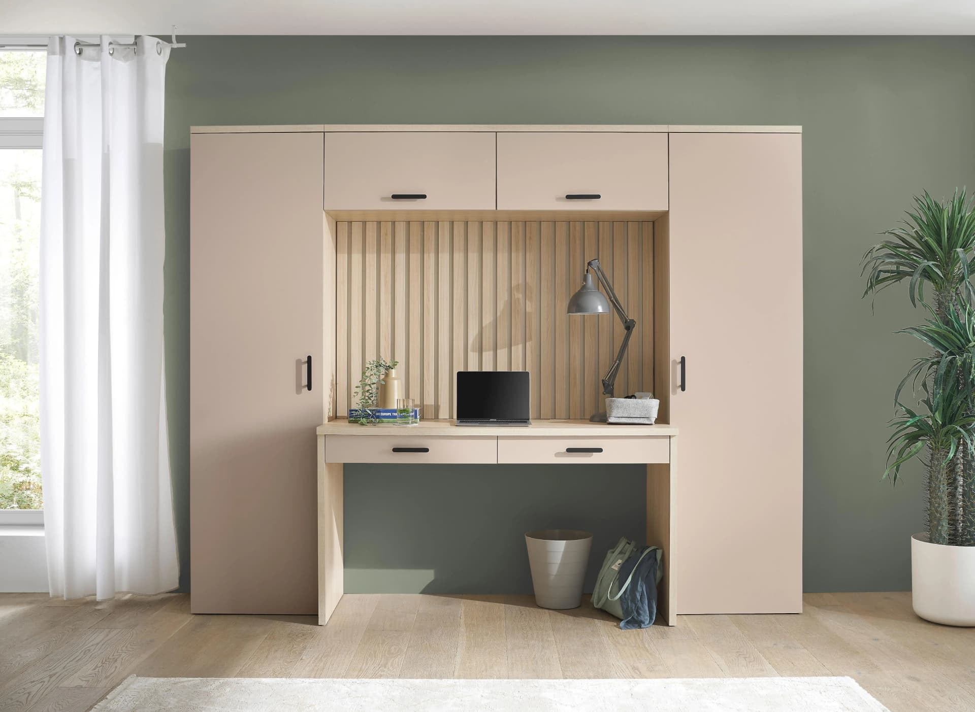 BEGA OFFICE Aragon Büromöbel-Set 4-tlg. riva oak kaschmir