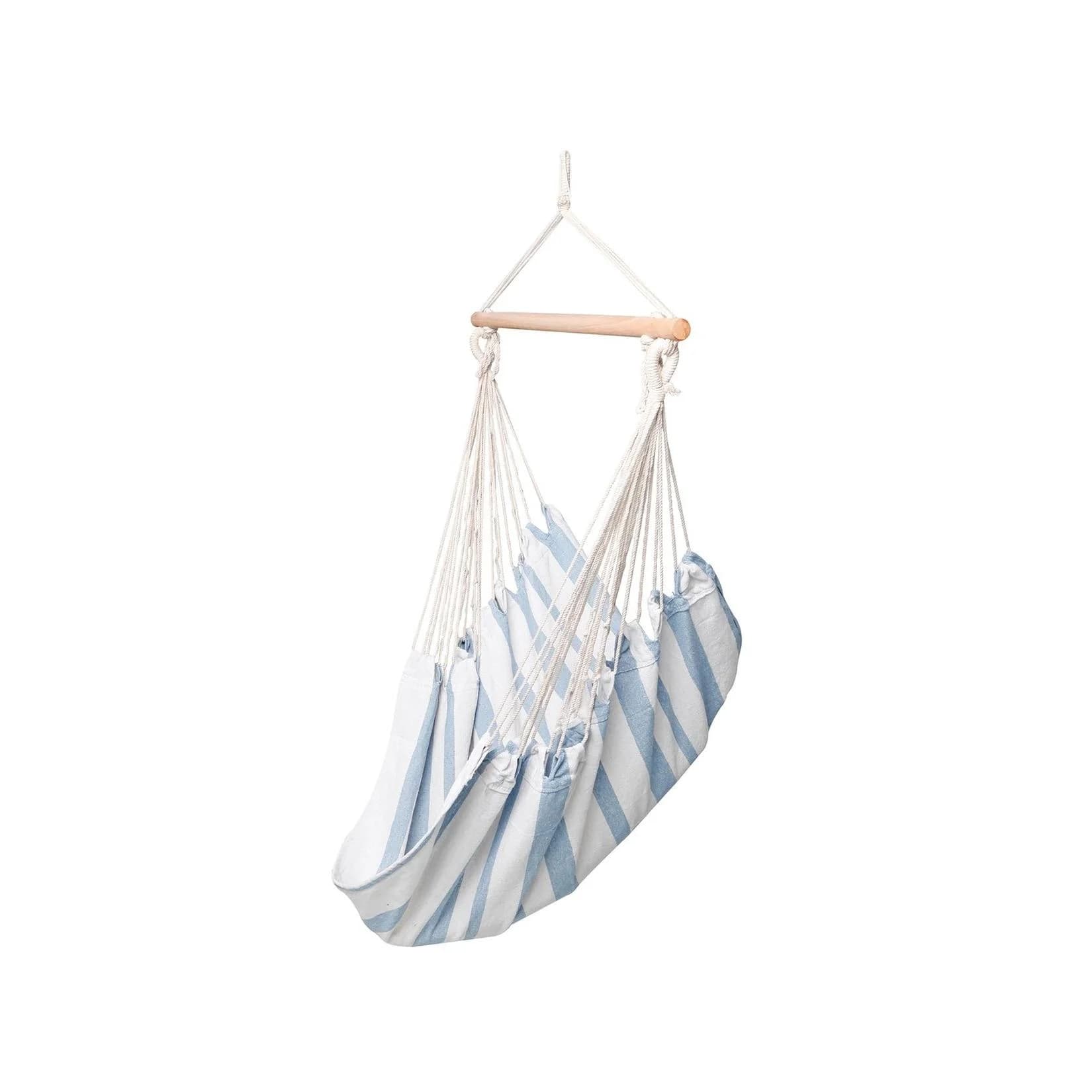 Hängesessel MC4359 Blau-Weiß gestreift
