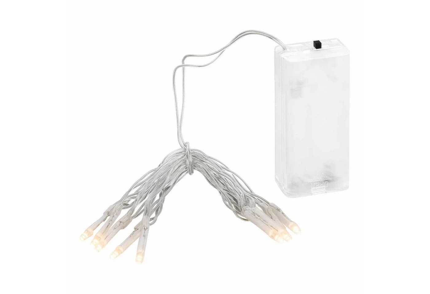 Linder Exclusiv LED-Lichterkette Batterie 10 LEDs warmweiß transparentes Kabel