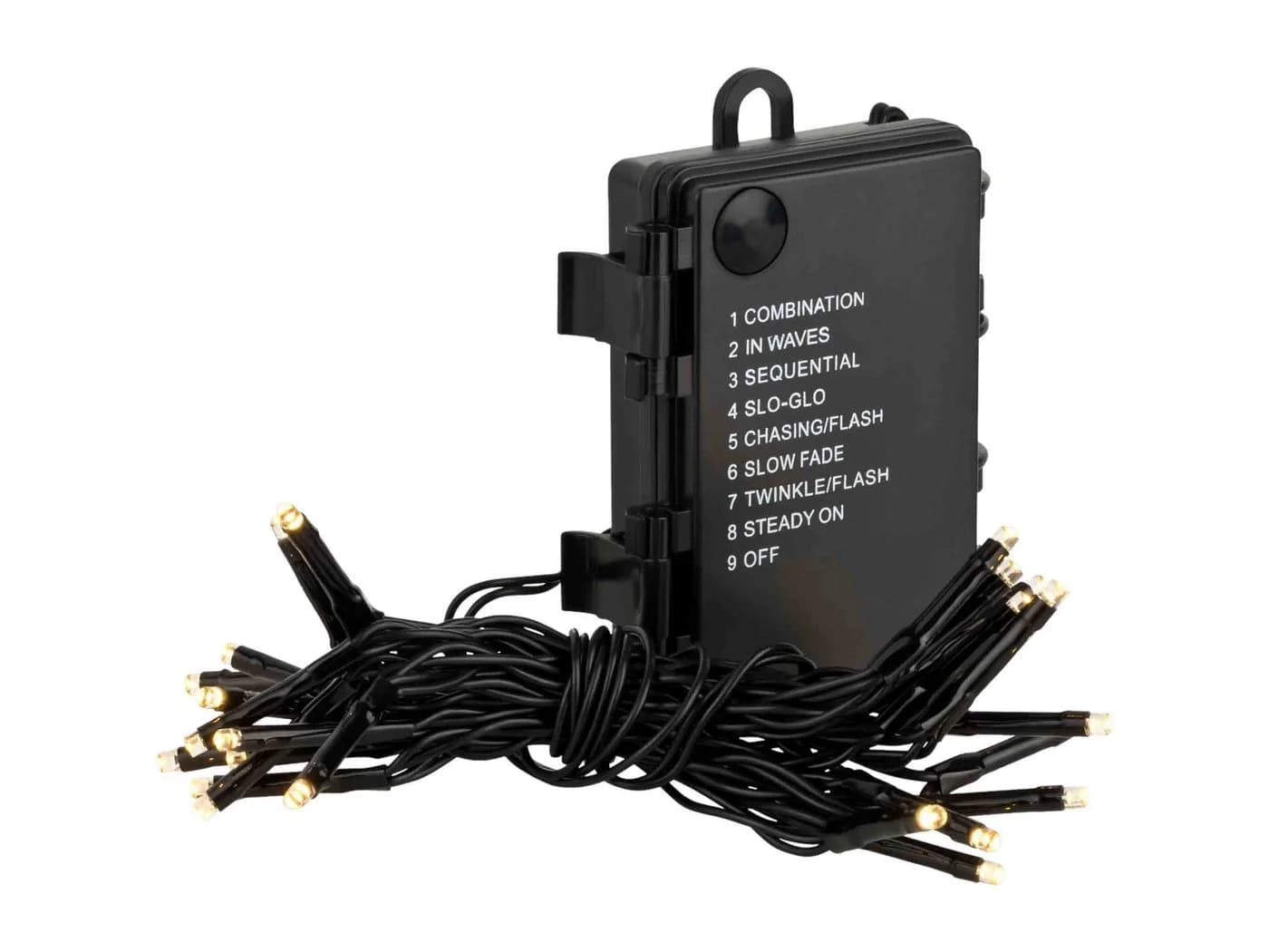 Linder Exclusiv LED-Lichterkette Batterie 3,4m 8 Funktionen Timer Schwarz - Bild 2