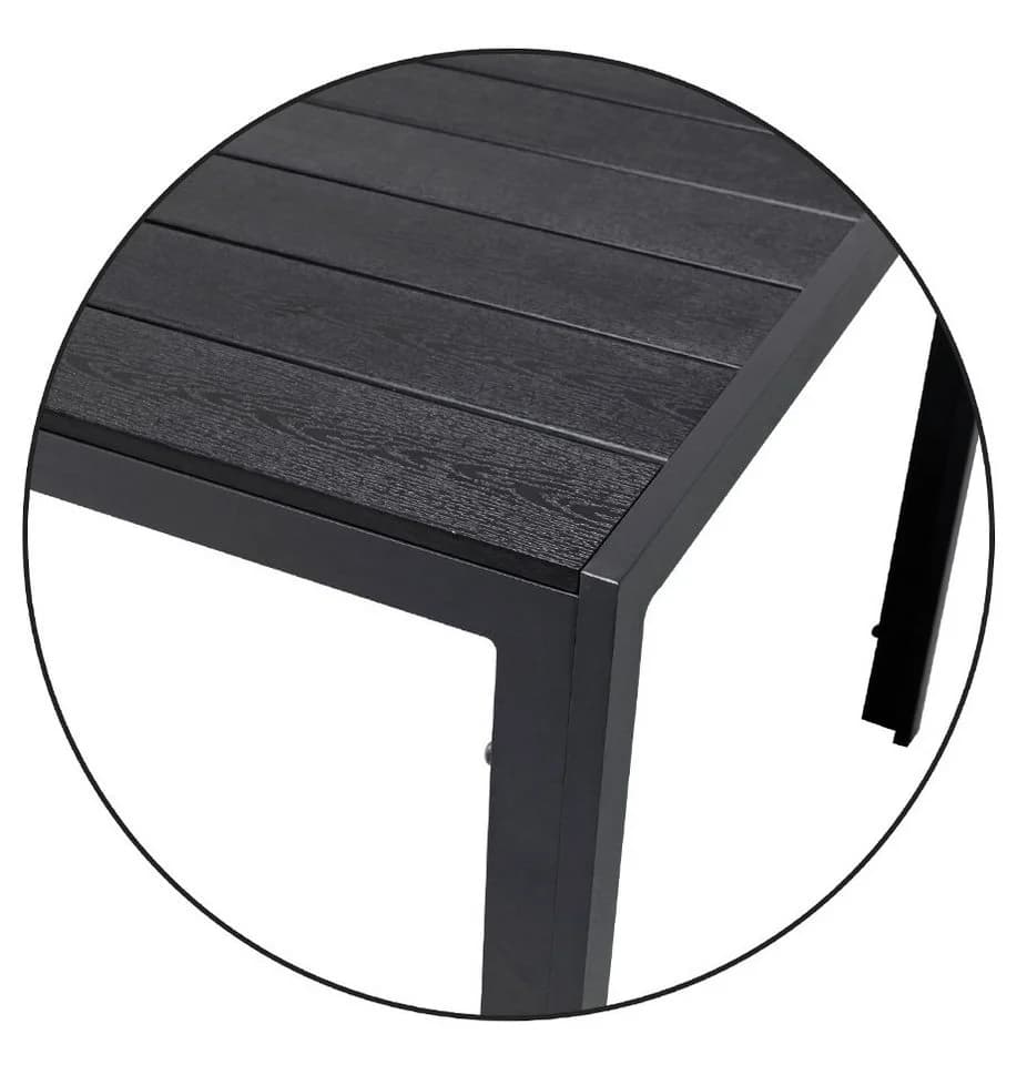 LEX Gartentisch Comfort 80x80 Nonwood Schwarz Aluminium - Bild 4