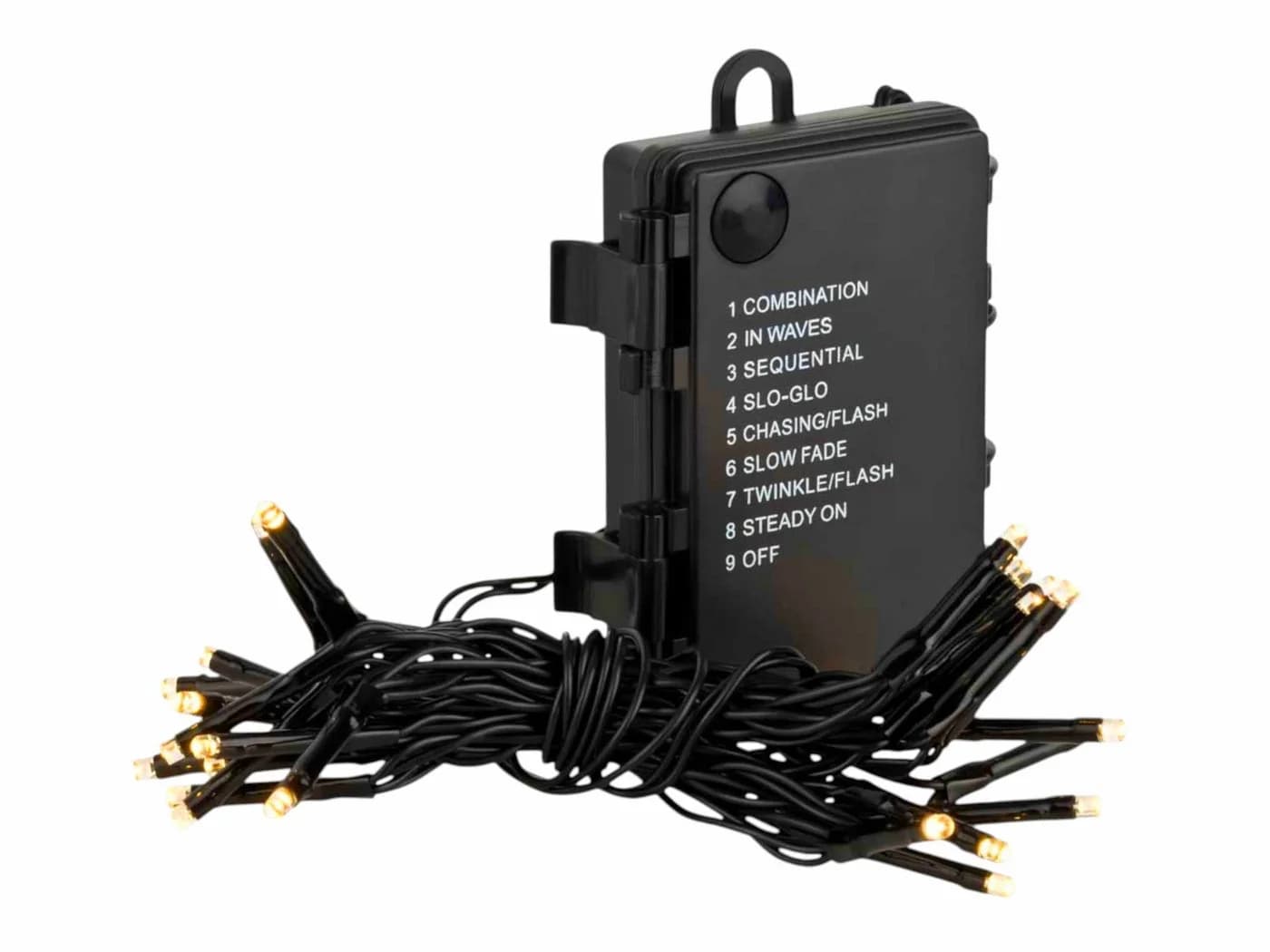Linder Exclusiv LED-Lichterkette Batterie 24 LEDs Schwarz Warmweiß 1,7m Timer - Bild 2