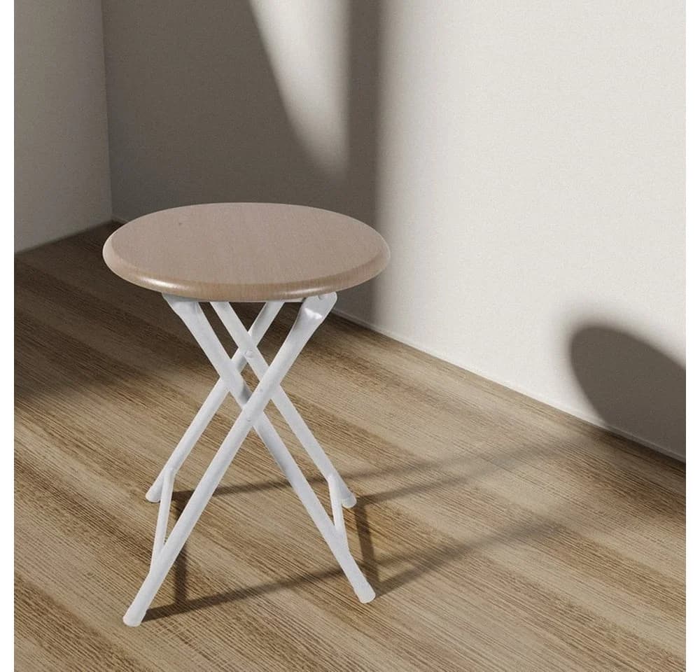 Linder Exclusiv GmbH Klapphocker Weiß Metall MDF