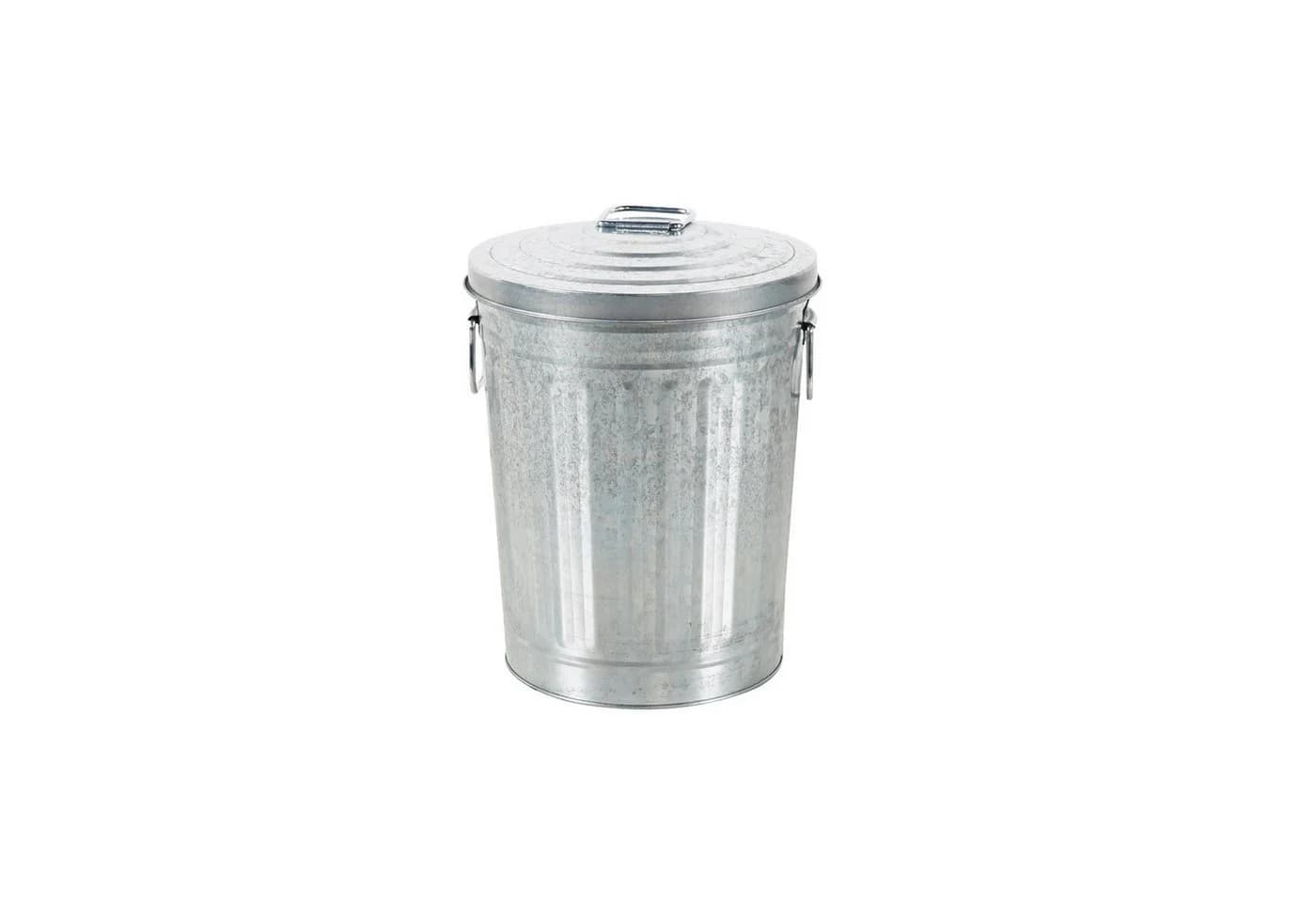 Linder Exclusiv Mülltonne Stahltonne mit Deckel 30L