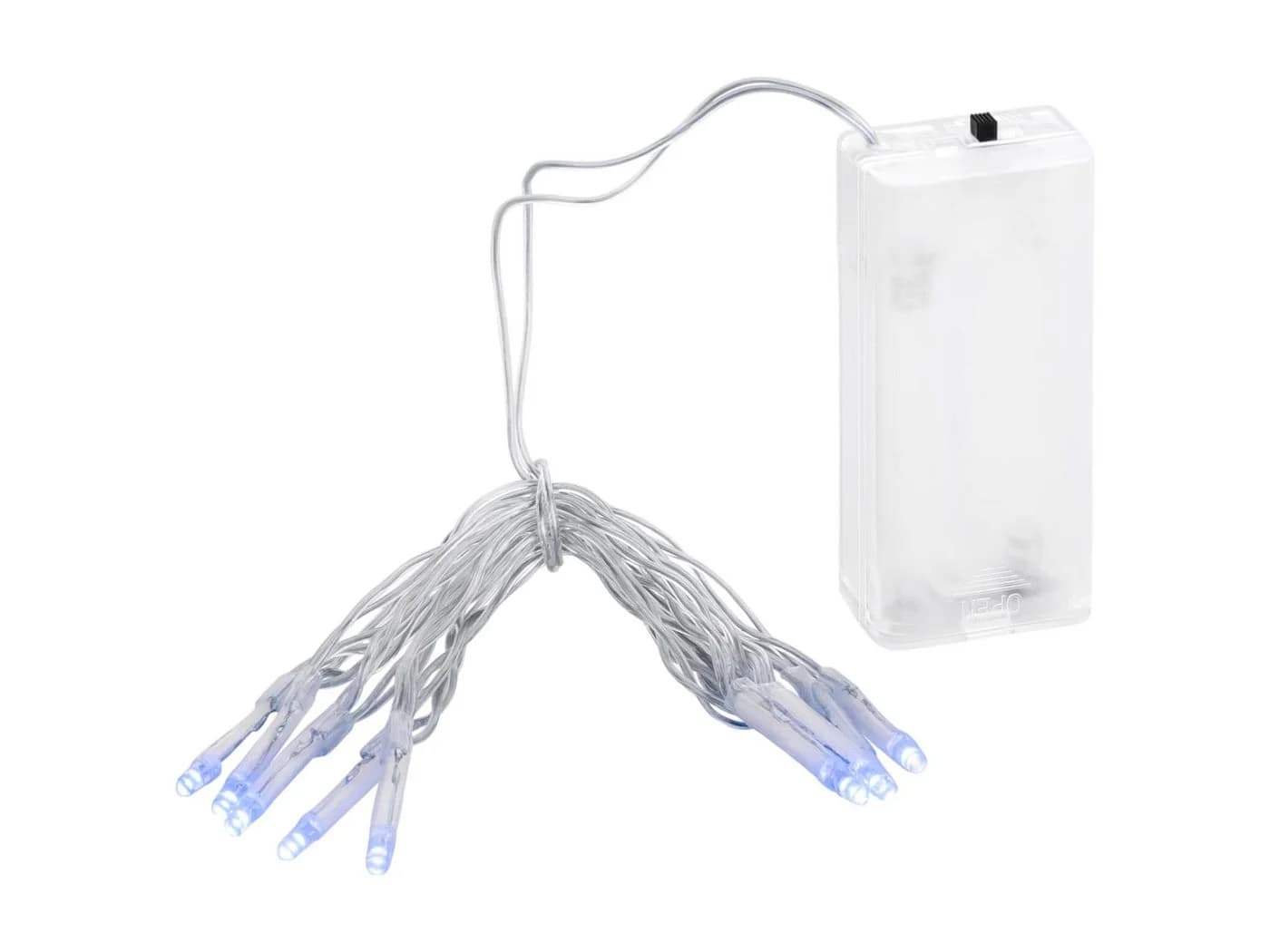 Linder Exclusiv LED-Lichterkette Batterie 10 LEDs kaltweiß transparent - Bild 2