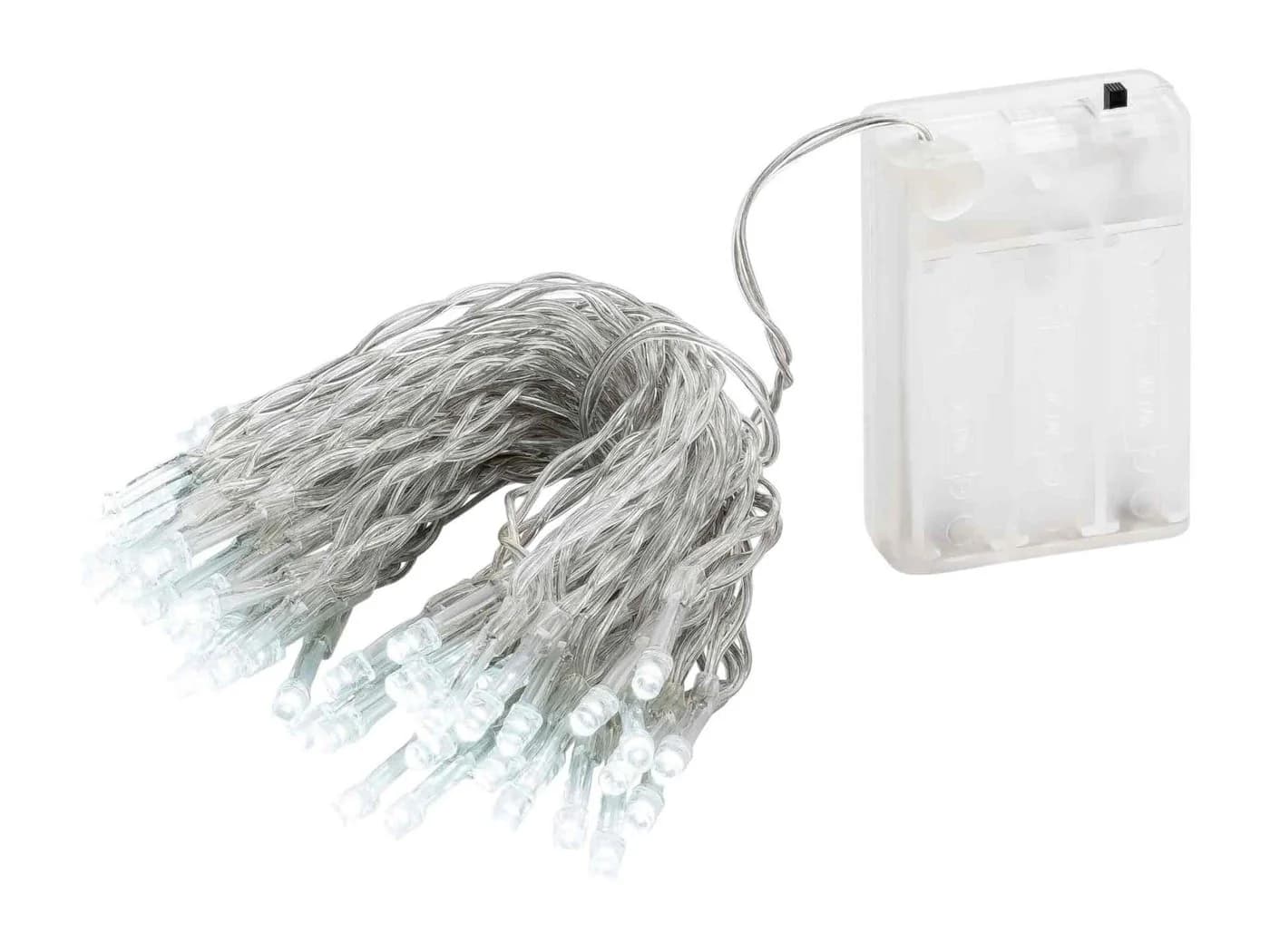 Linder Exclusiv LED-Lichterkette 50 LEDs Kaltweiß Timer Transparent - Bild 2