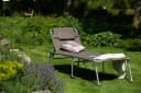 LEX Gartenliege XXL Sonnenliege Taupe Aluminium Bild 1