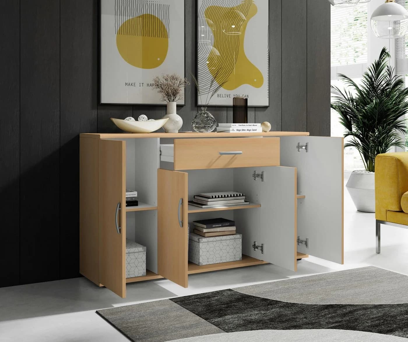 moebel-dich-auf Kommode LILLY 13 Modern Holzwerkstoff Braun - Bild 3