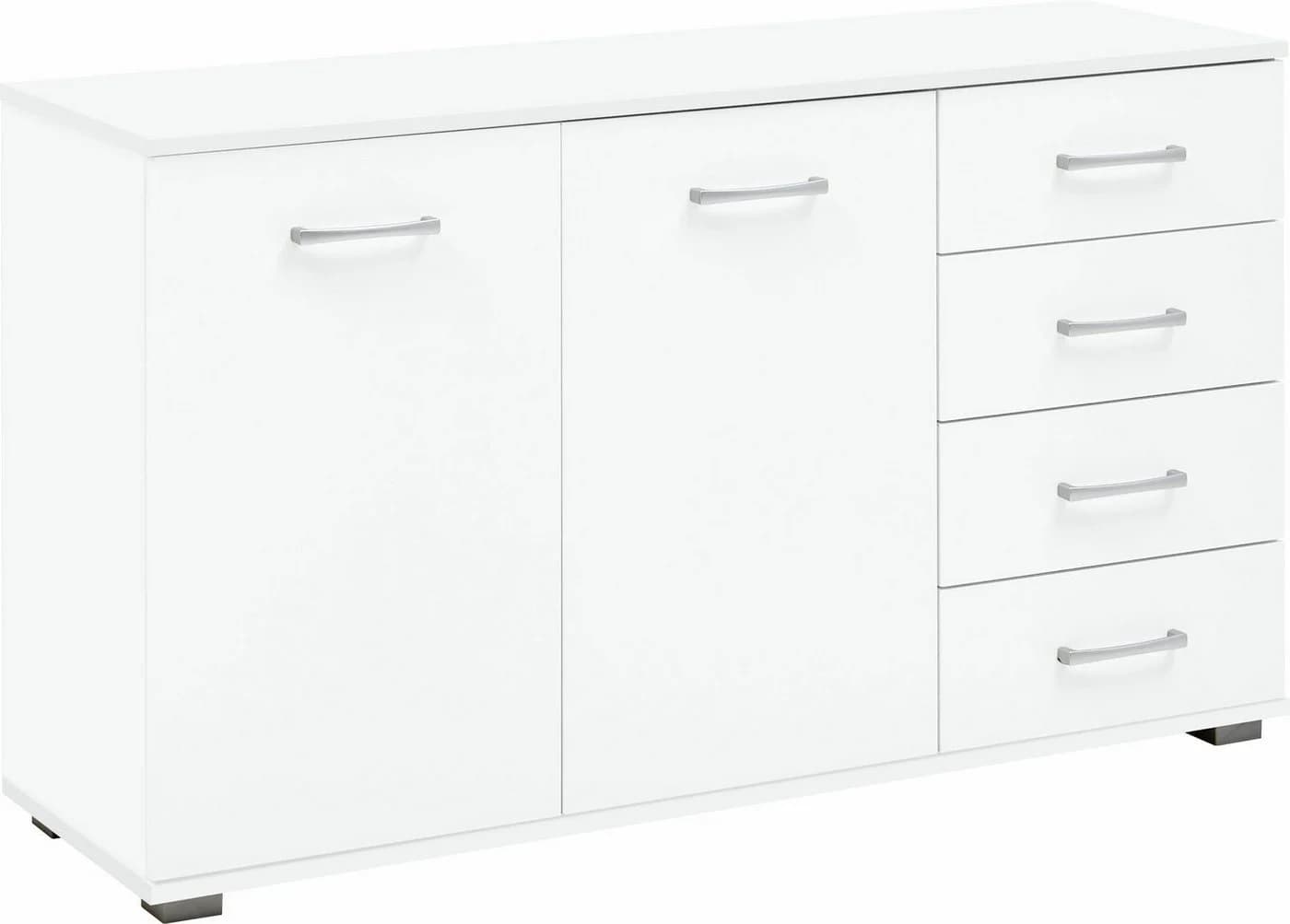 Kombikommode PRIESS Barcelona Weiß mit 4 Schubkästen und Tür - Bild 2