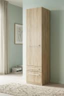 Kleiderschrank PRIESS Barcelona Braun Holzwerkstoff mit Spiegel Bild 1