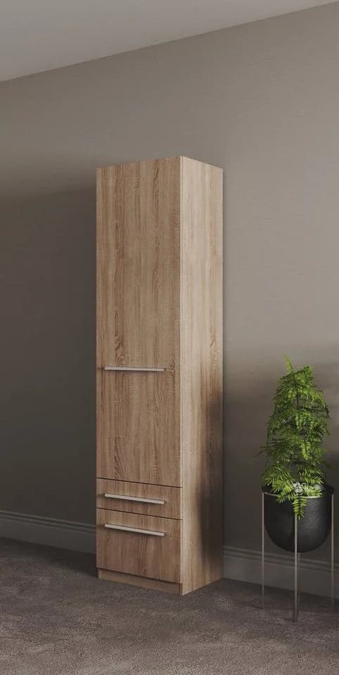 Kleiderschrank PRIESS Barcelona Braun Holzwerkstoff mit Spiegel - Bild 3