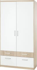 Kleiderschrank PRIESS Weiß Modern Holzwerkstoff Bild 1