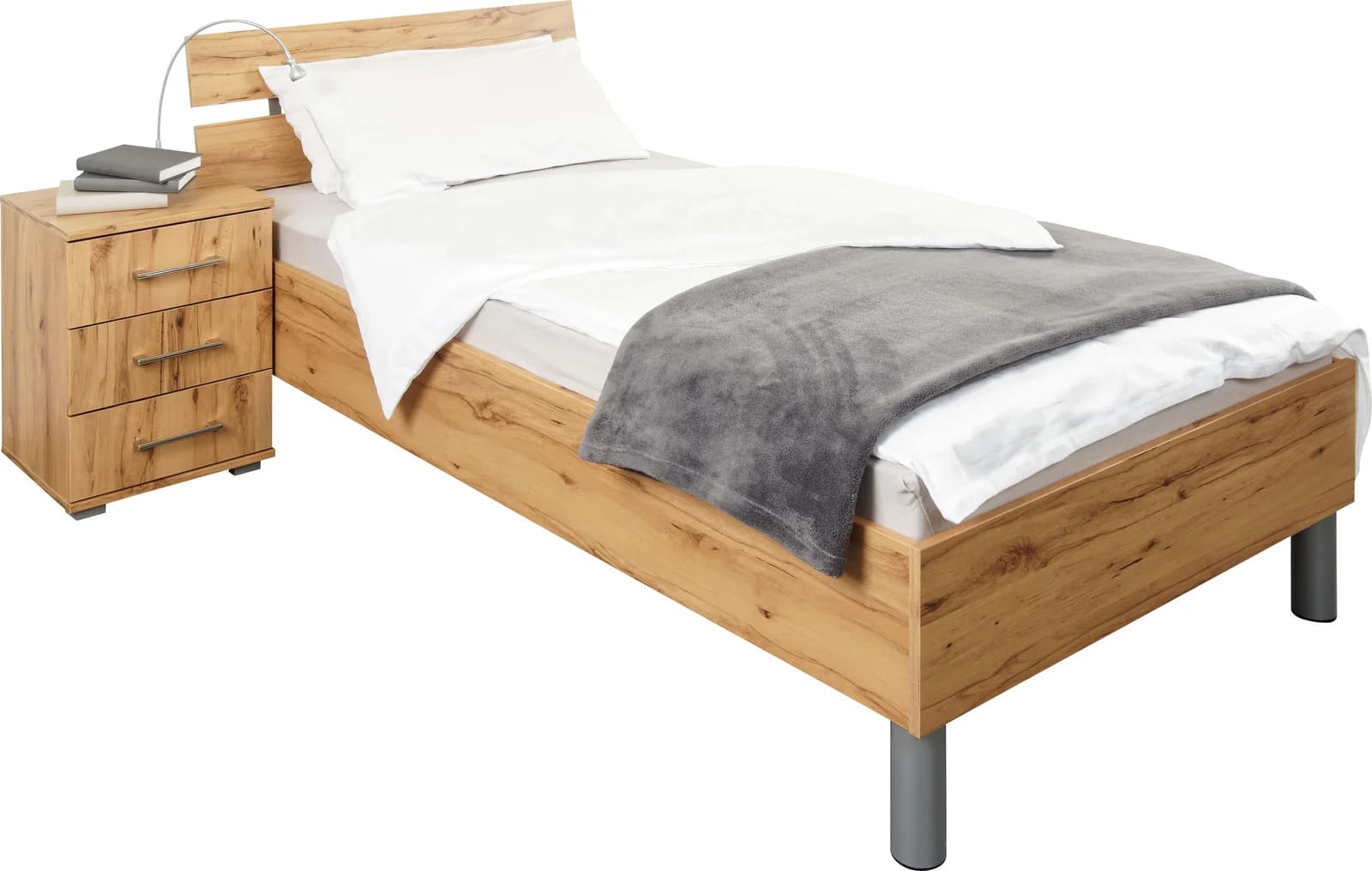 Bettgestell PRIESS Lindau Beige Holzwerkstoff