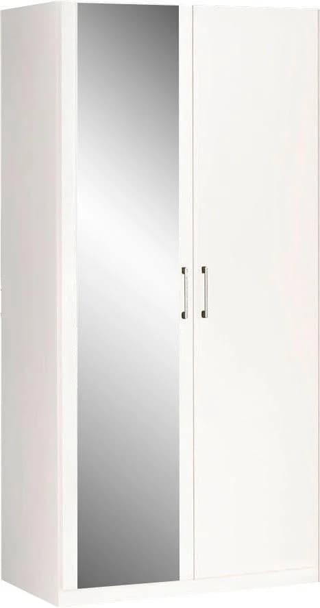 Drehtürenschrank PRIESS Lindau Weiß mit Spiegeltüren