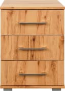 Nachtkommode PRIESS Lindau 3 Schubladen Beige Silber Bild 2