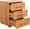 Nachtkommode PRIESS Lindau 3 Schubladen Beige Silber Bild 3