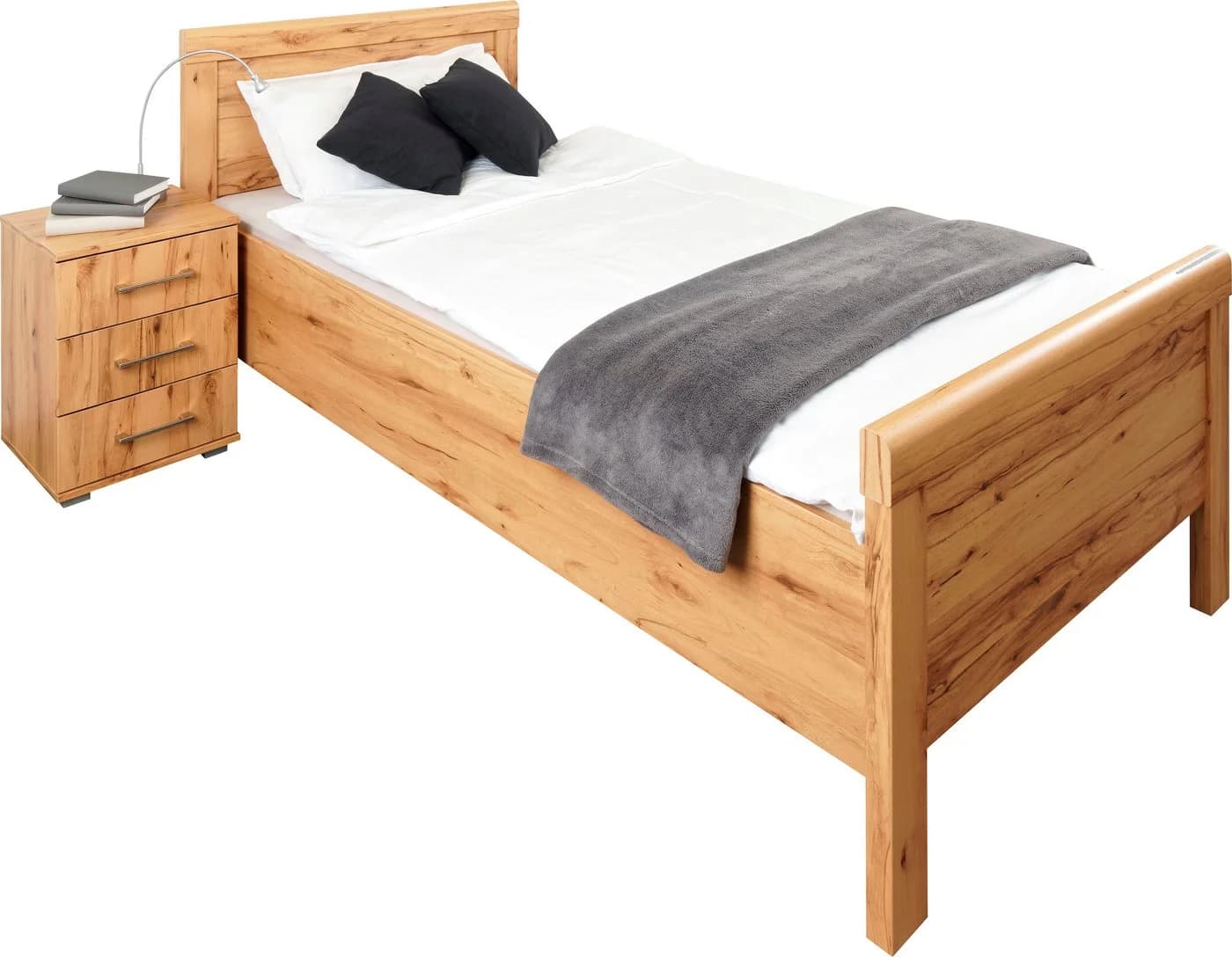 Nachtkommode PRIESS Lindau 3 Schubladen Beige Silber - Bild 4