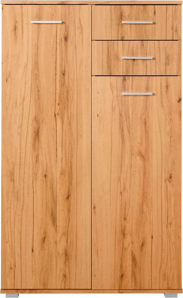Kombikommode PRIESS Beige Holzwerkstoff mit Schubladen und Türen