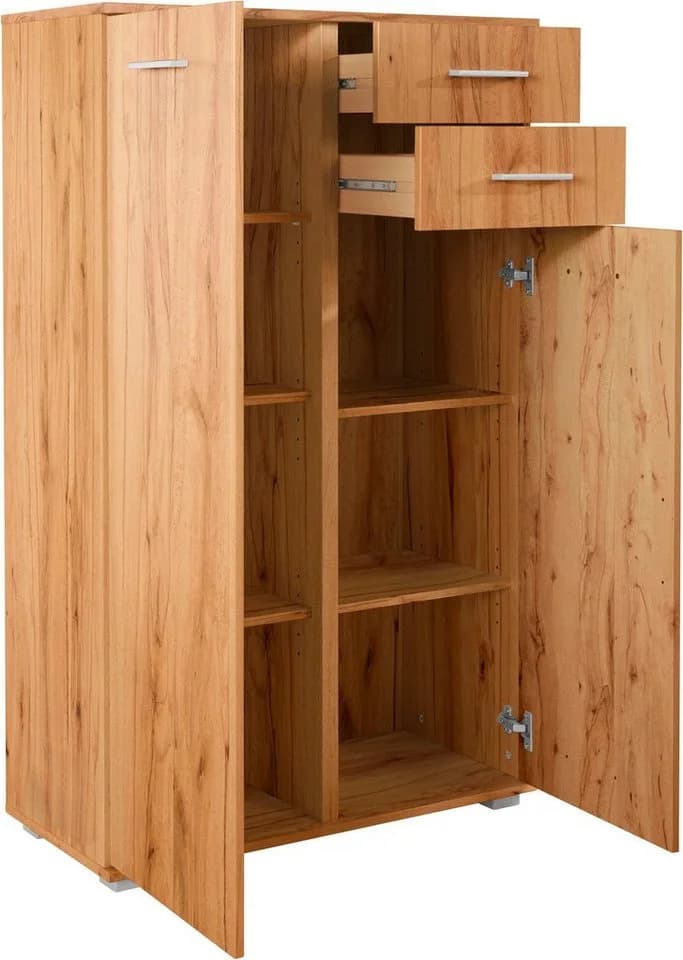 Kombikommode PRIESS Beige Holzwerkstoff mit Schubladen und Türen - Bild 4