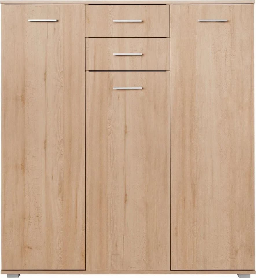 Kombikommode PRIESS Braun Holzwerkstoff 2 Türen 2 Schubladen