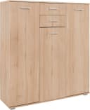Kombikommode PRIESS Braun Holzwerkstoff 2 Türen 2 Schubladen Bild 3