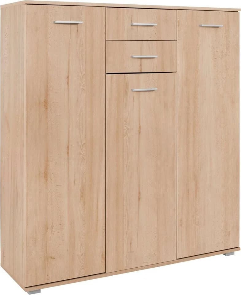 Kombikommode PRIESS Braun Holzwerkstoff 2 Türen 2 Schubladen - Bild 3