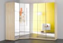 PRIESS Eckkleiderschrank Malaga Braun Holzwerkstoff 2 Türen Bild 2