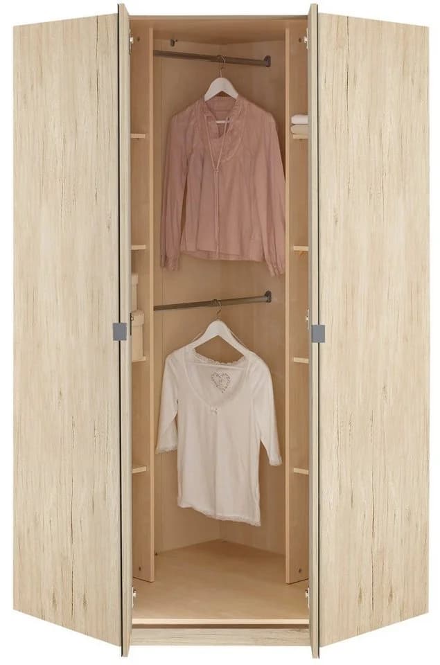 PRIESS Eckkleiderschrank Malaga Braun Holzwerkstoff 2 Türen - Bild 4