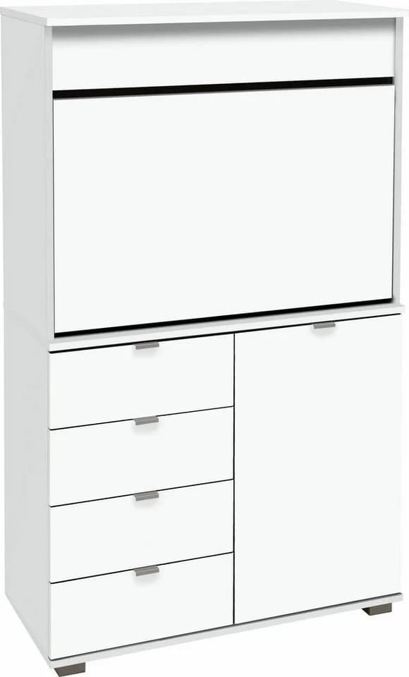 Sekretär PRIESS Ahaus Weiß mit Klappschreibtisch - Bild 2