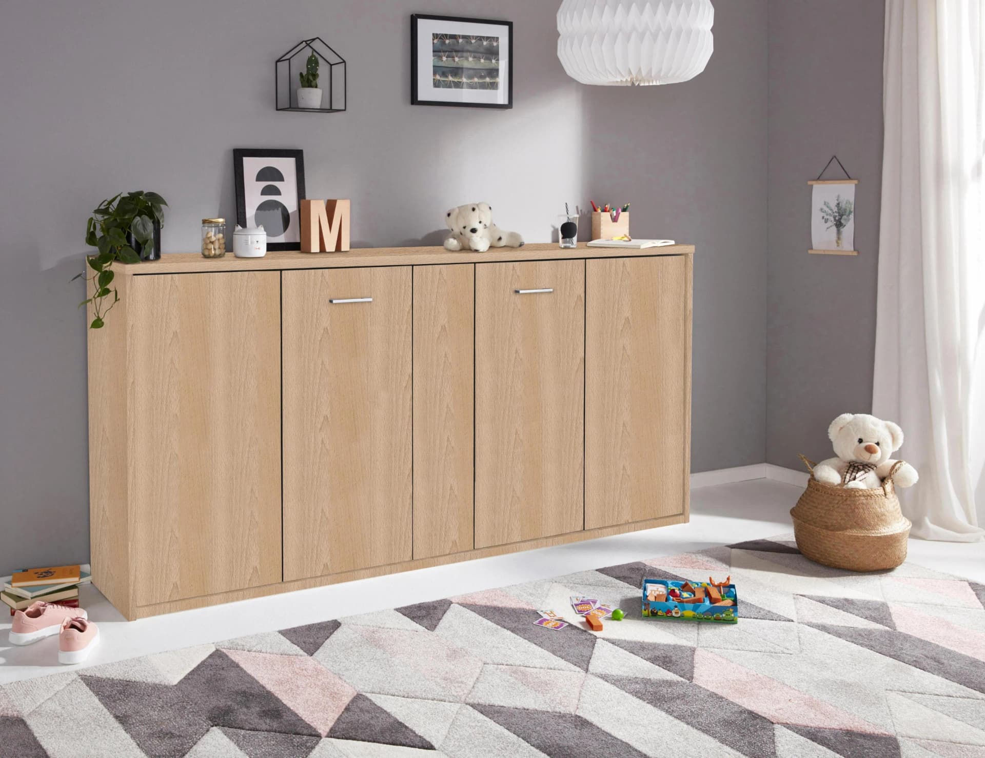 Schrankbett PRIESS Oregon Braun Holzwerkstoff 90x200 cm