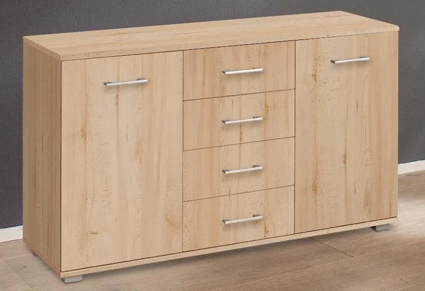 Kombikommode PRIESS braun 4 Schubladen 2 Türen Holzwerkstoff - Bild 2