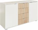 Kombikommode PRIESS Weiß Modern 2 Türen 4 Schubkästen Bild 3