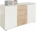 Kombikommode PRIESS Weiß Modern 2 Türen 4 Schubkästen Bild 4