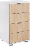 Priess Schubkastenkommode Weiß 4 Schubkästen Modern Bild 2