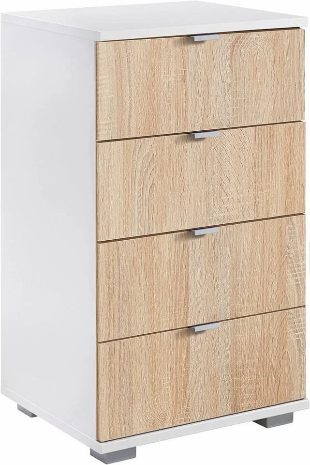 Priess Schubkastenkommode Weiß 4 Schubkästen Modern - Bild 2