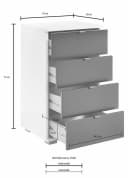 Priess Schubkastenkommode Weiß 4 Schubkästen Modern Bild 3