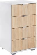 Priess Schubkastenkommode Weiß 4 Schubkästen Modern Bild 4