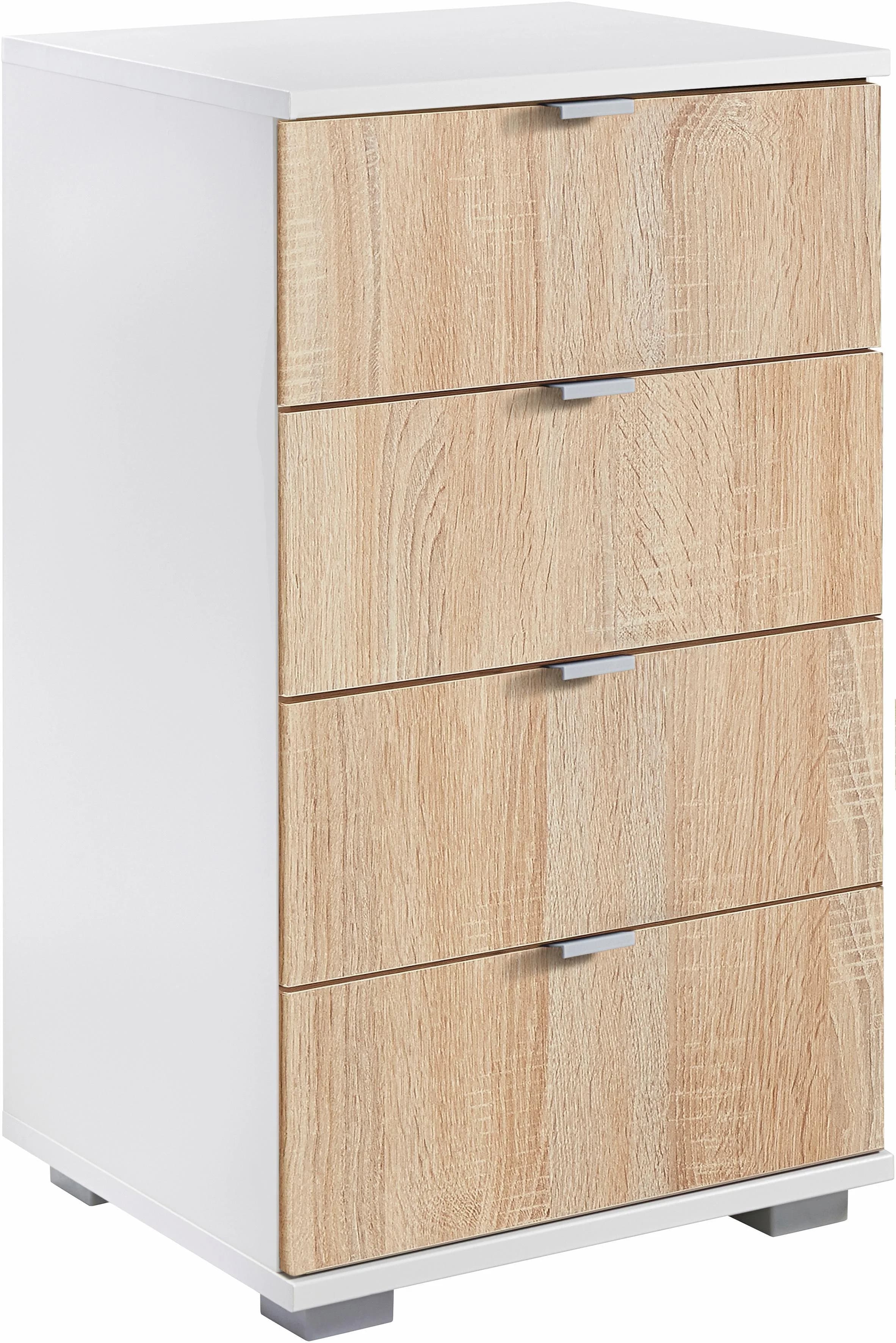 Priess Schubkastenkommode Weiß 4 Schubkästen Modern - Bild 4