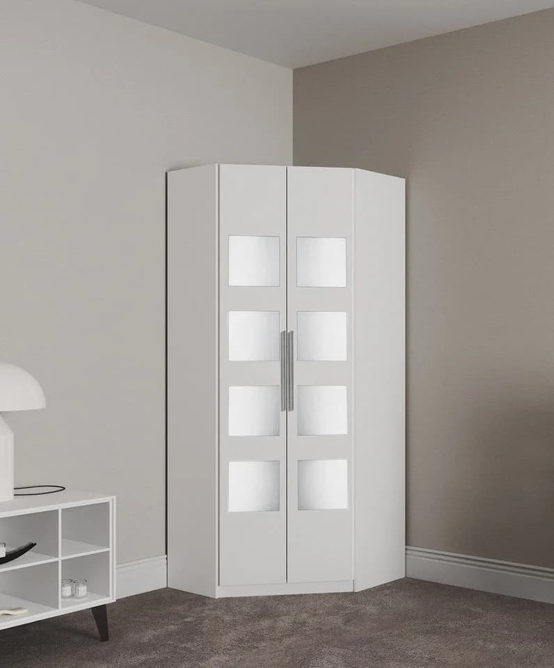 Eckkleiderschrank PRIESS Saragossa Weiß 193cm - Bild 2