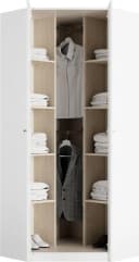 Eckkleiderschrank PRIESS Saragossa Weiß 193cm Bild 5