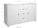 Sideboard PRIESS Weiß Modern Mit 4 Schubkästen Bild 3