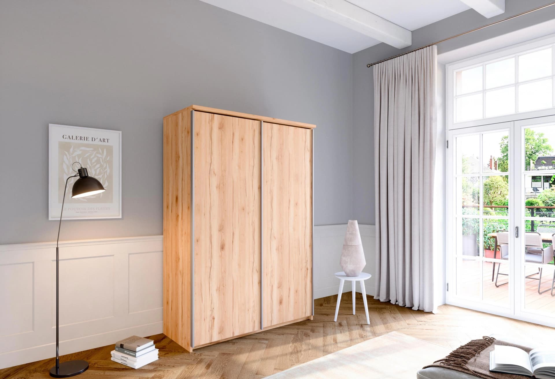 Schwebetürenschrank PRIESS Arnsberg Braun Holzwerkstoff