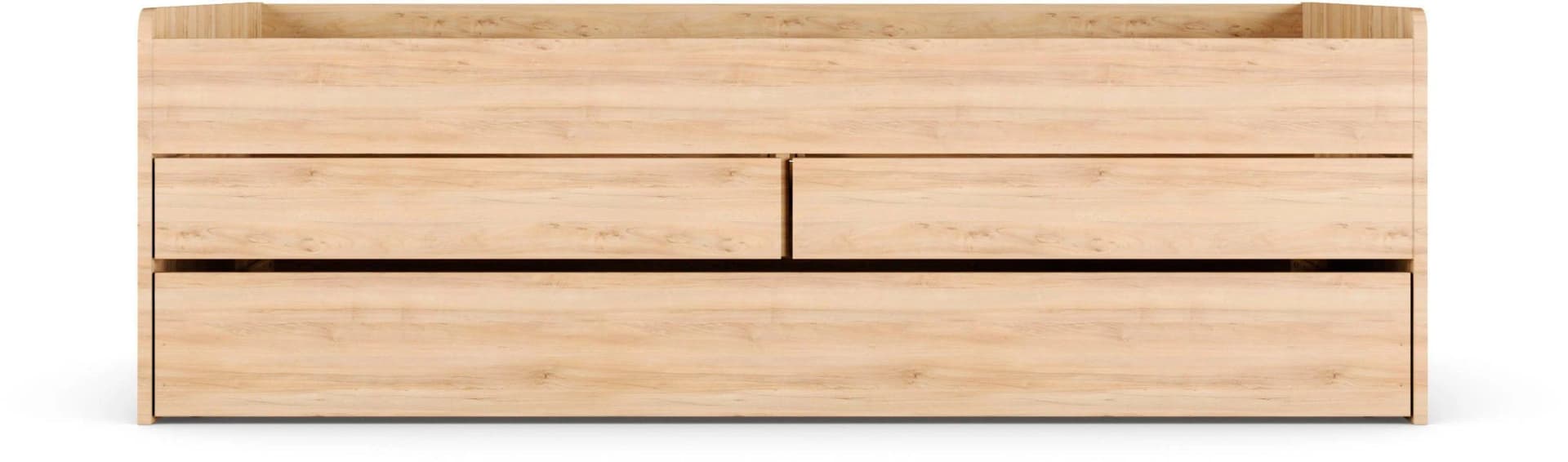 Stauraumbett PRIESS Barkhausen Braun Holzwerkstoff mit Schubkästen