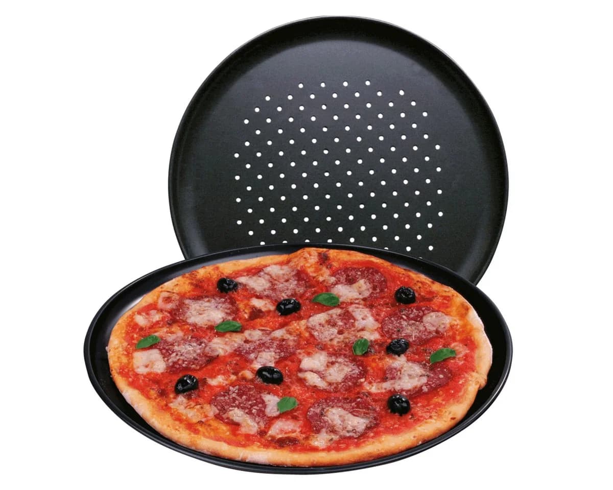 EUROHOME Pizzablech 33 cm Karbonstahl Antihaft - Bild 2