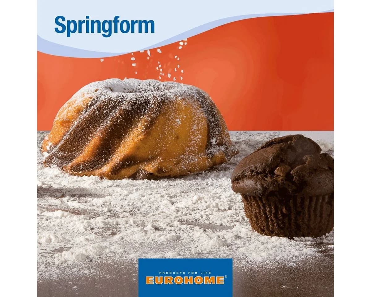 EUROHOME Springform Kuchenform rund Ø28 cm Antihaftbeschichtung Schwarz