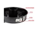 EUROHOME Springform Kuchenform rund Ø28 cm Antihaftbeschichtung Schwarz Bild 3
